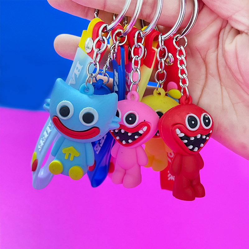 

Poppy playtime Silicone Keychain Party Favors Gifts Huggy Wuggy Character Scary Figures Keyring s Trinket Doll Game Accessories DHL FY7931