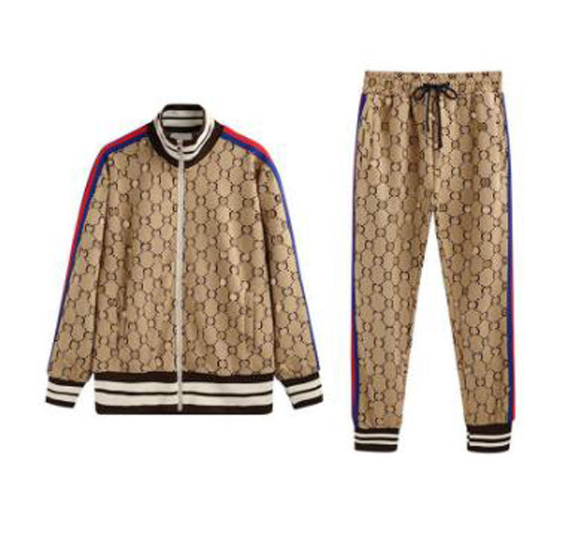 

Plus Size Pants Men Sportswear Set Brand Mens Tracksuit Sporting Fitness Clothing Two Pieces Long Sleeve Jacket and Pants Casual Men's Track Suit designer