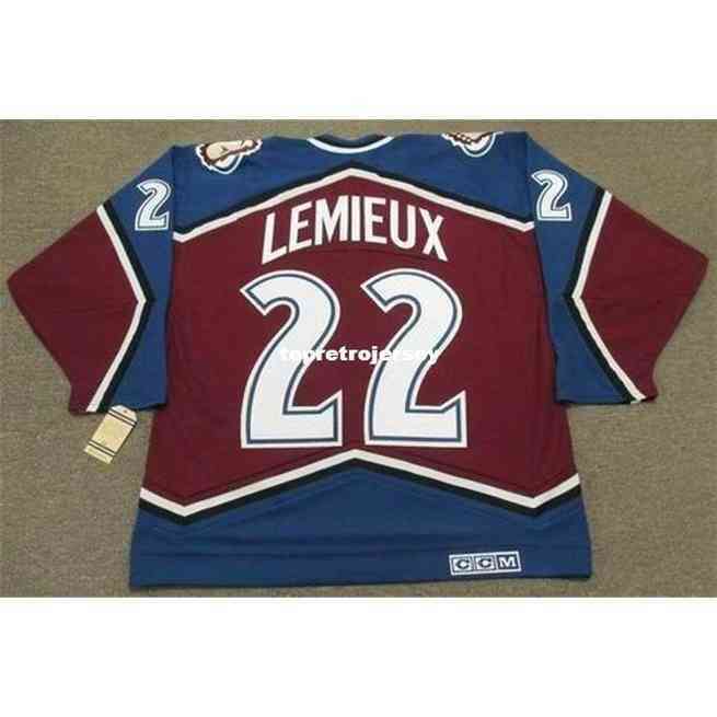

Wholesale Mens Claude Lemieux 1996 Ccm Vintage Away Cheap Retro Hockey Jersey, Wine red