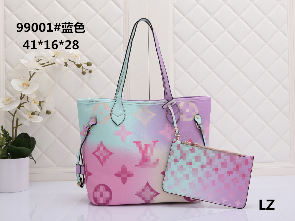 

2022 Never Composite Full Tote Bag leather Womens Designer CrossBody Pouch Wallet Purse Handbag Shoulder bag 2pcs set LVs louiseitys viutonitys YSLitys GGitys, Red