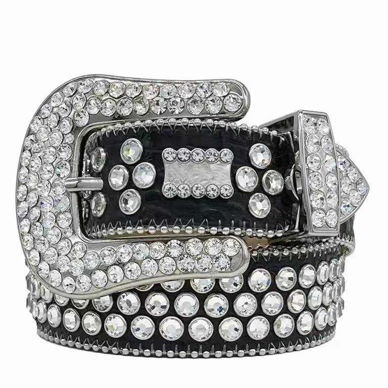 

2022 Designer Bb Belt Simon for Men Women Shiny diamond Black on Black white multicolour, Multi