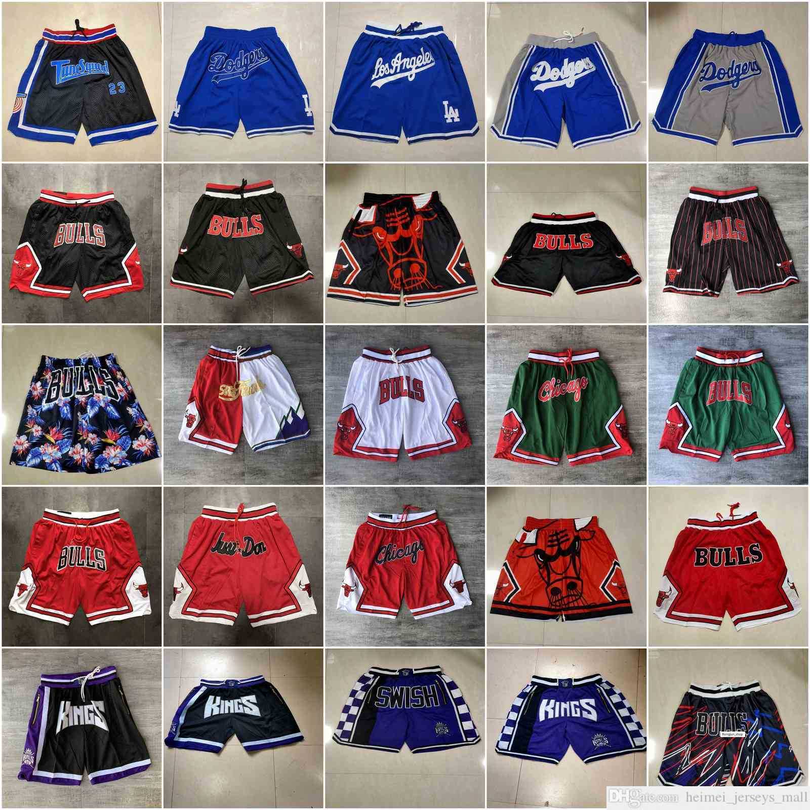 

Just Don Team Basketball Shorts Men Yin Yang Version Chinese Wear Sport Pant With Pocket Zipper Sweatpants Hip Pop Red Blue Verde White, As photo