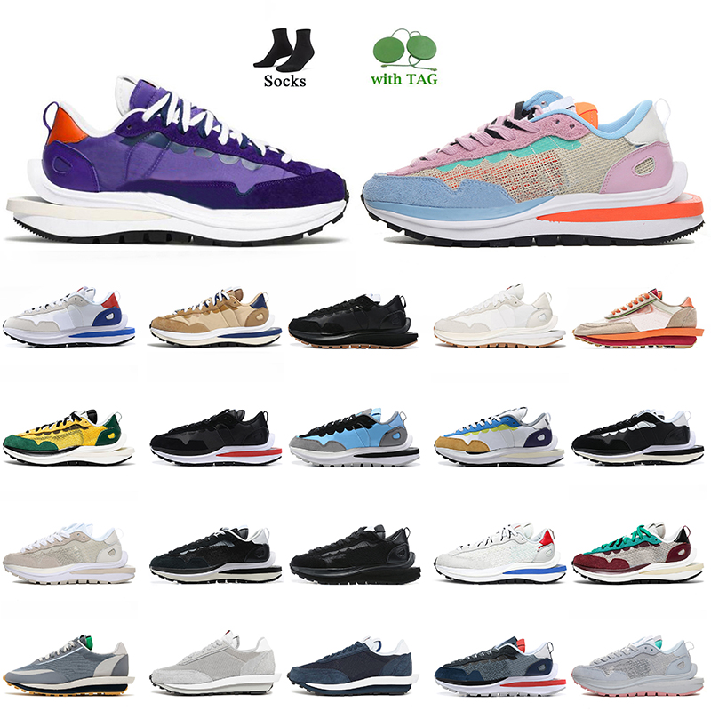 

Breathable Vaporwaffle Women Mens Running Shoes With Socks Waffle Undercover Pegasus Triple Black White Sail Gum Dark Iris Fragment Blue Void Trainers Sneakers, B10 sail gum 36-45