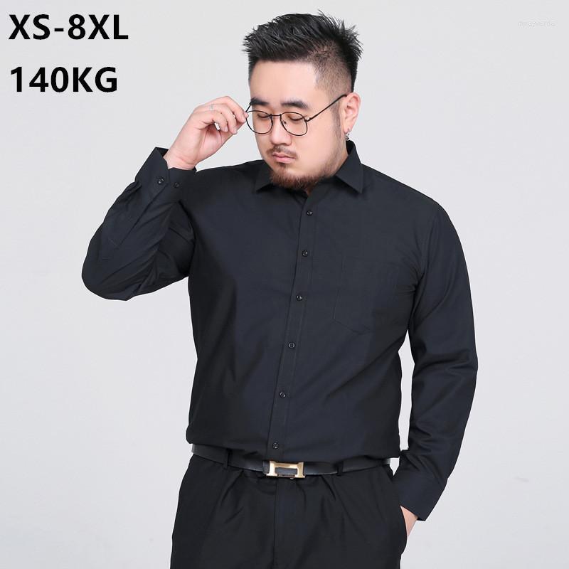 

Men's Dress Shirts High Quality For Men White Black Mens Shirt Long Sleeve Formal Office Business Plus Size 5XL 6XL 7XL 8XL Blouse Dway22, Blue shirt
