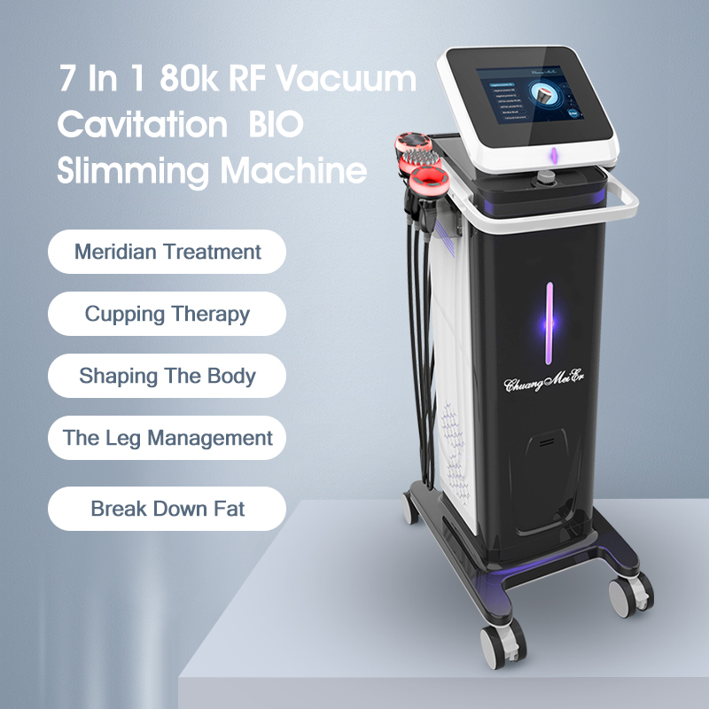 7 in 1 cellulite removal skin tightening 80k ultrasonic RF vacuum cavitation slimming machine