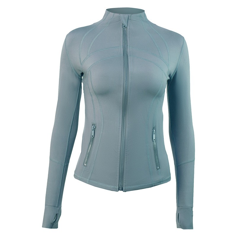 

lulus define jacket Women Define Jackets Yoga Long Sleeves Full Zipper Jacket Solid Color Nude Sports Shaping Jogging Sportswear Gym Professional polyester Snow, Dark blue
