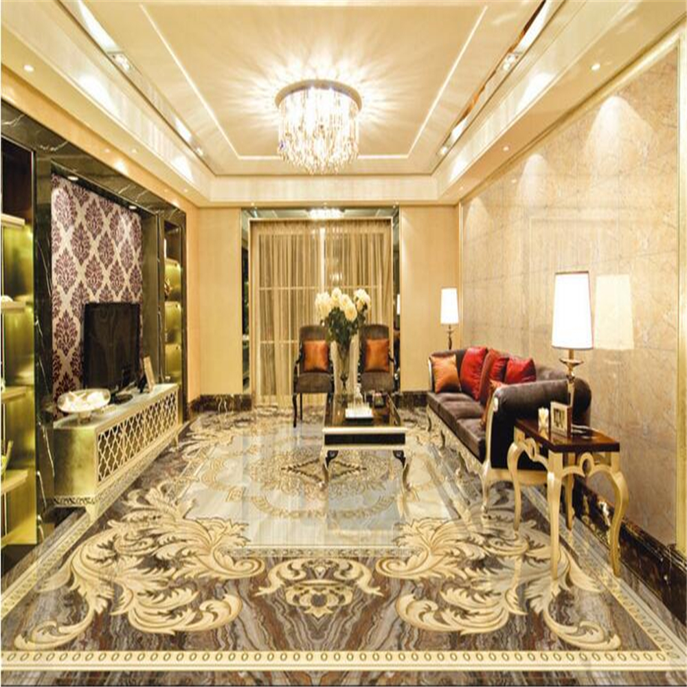 

Custom flooring paste the living room room European pattern stone fashion air waterproof 3D floor, Other