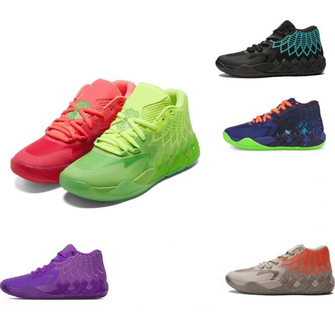 

Melball 2022 men's basketball MB.01 Buzz Queen City Rick and Morty Rock Ridge black and red explosions high quality outdoor sneakers with boxes, 15#