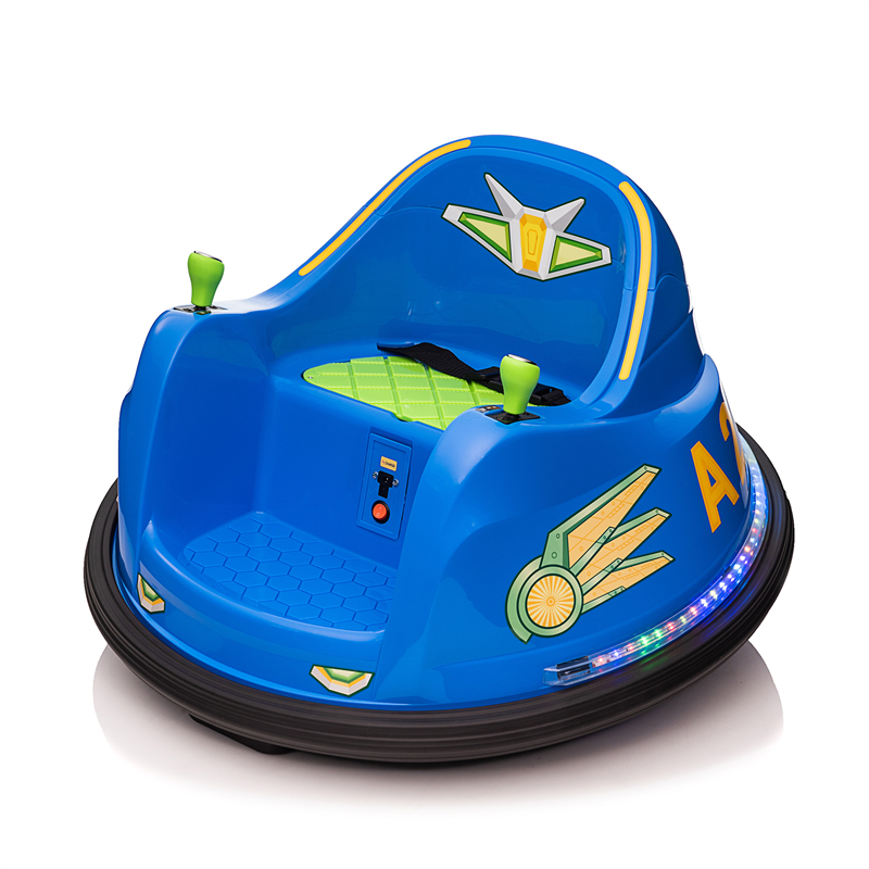 

Home 6V Kids Bumper Car Toddler Ride On Toy Roller Caster Vehicle with Light Strip for 3 to 8 Years Old