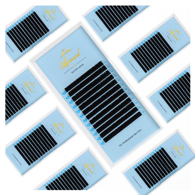 

False Eyelashes Eyelash Extension Korean Pbt Individual Silk 0.03-0.20 Premium Matte Black Volume Classic LashesFalse