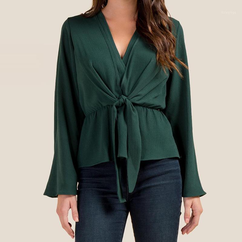 

Women' Blouses & Shirts 2022 Spring Autumn Women Chiffon Blouse Long Sleeve Tops Sexy Elegant Ties Female Fashion Loose Office Shirt Tunic, Black