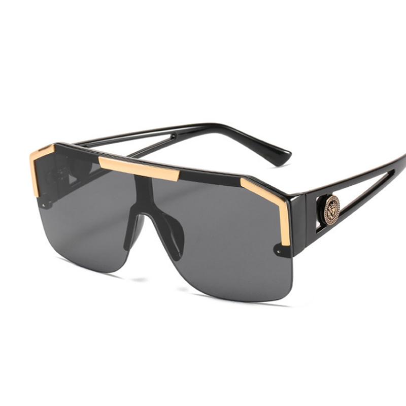 Lunettes de soleil de luxe surdimensionnées pour hommes et femmes, verres de styliste de marque, mode dégradé, nuances carrées, 2022