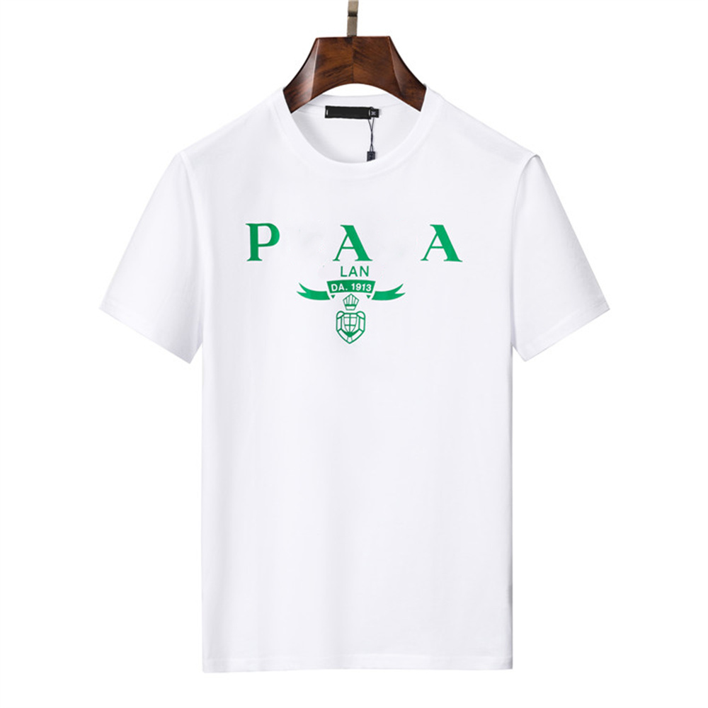 Men's Tee designer print casual street women's 100% cotton crease resistant sailor collar short sleeve for European and American fashio