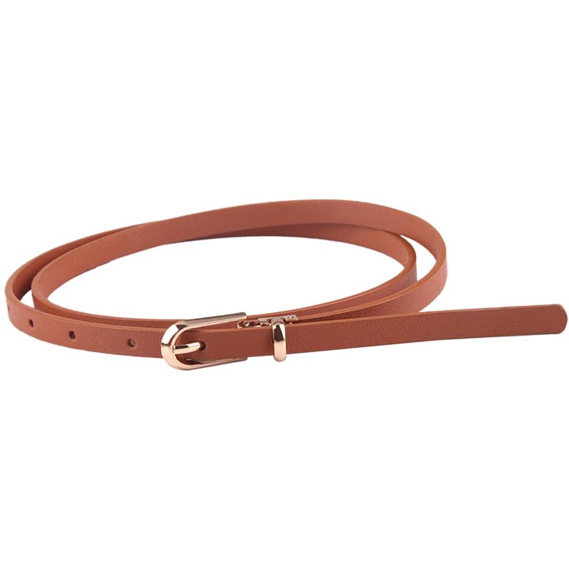 

Belts Decorative Casual Clothes Accessories Waistband Women Belt Tie Slim All Match Wear Resistant Pin Buckle PU Leather Adjsutable, Black