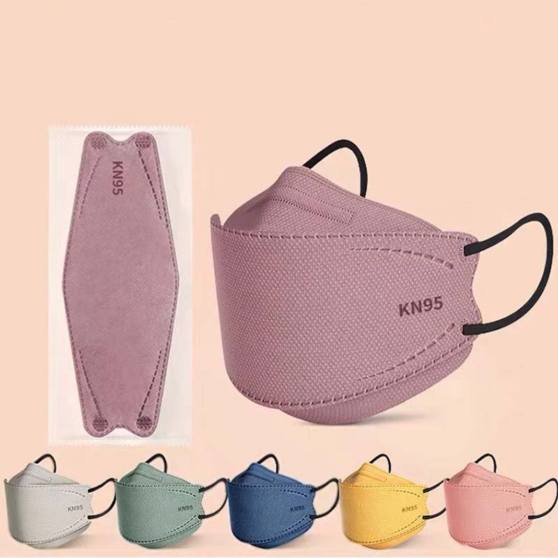 

kn95 mask Morandi color 2022 new fish mouth willow leaf type disposable protection independent packaging face masks
