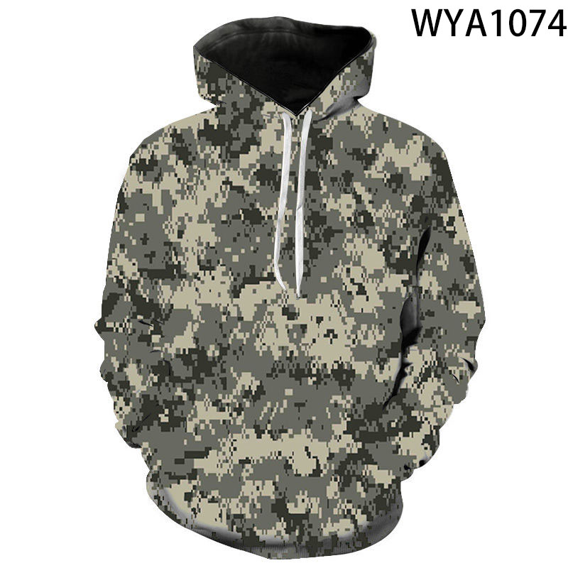 

Men Women Children Fashion Hoodies Military Camouflage 3D Print Sweatshirts Pullover Boy Girl Kids Streetwear Casual Coat, Wya1067.