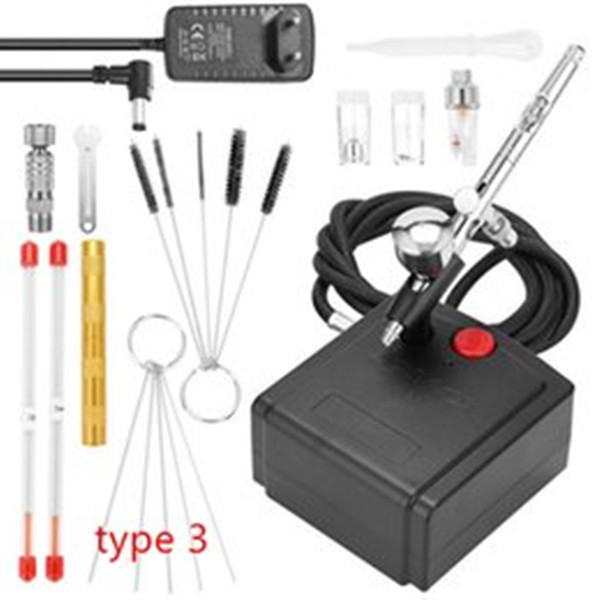 

Dual Action Airbrush Spray Gun Air Compressor Kit Art Painting Tattoo Manicure Craft Cake Model Brush Nail Tool Set