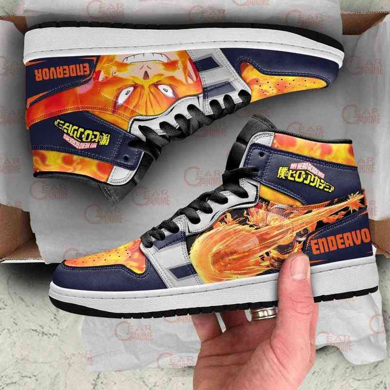 

Enji Todoroki Sneakers Endeavor My Hero Academia Anime Shoes, Others