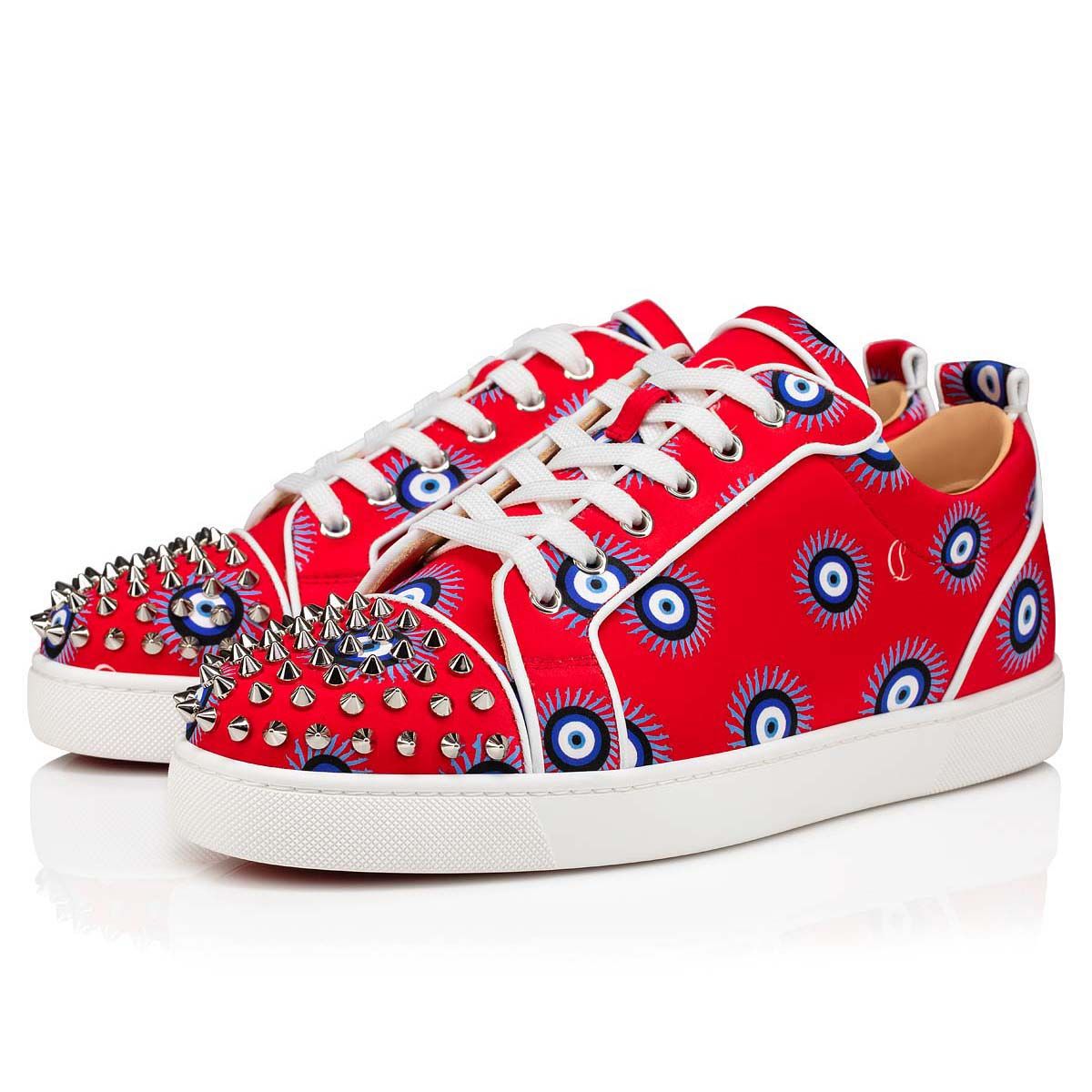 

Luxury design men casual shoe red bottoms sneaker low tops leather Vieira 2 Junior spike sneakers red sole shoes lace up trainers35-47