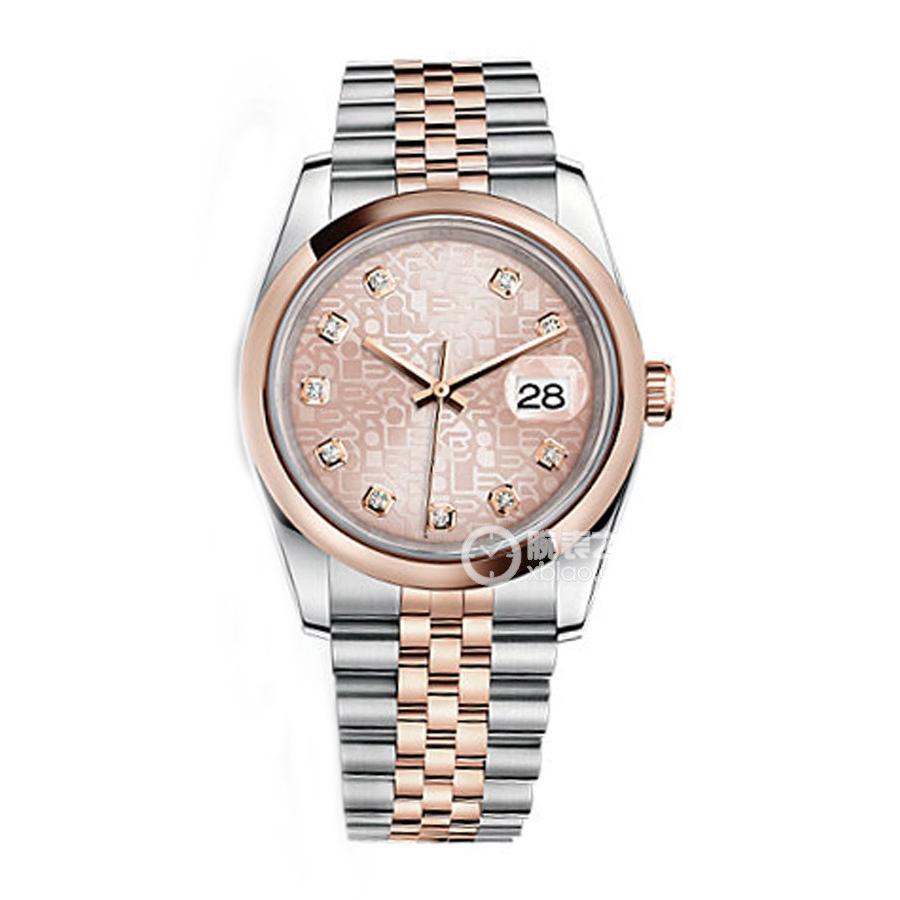 

High Quality Asian Watchs 2813 Sport Automatic Mechanical Watch 116201 18K Everose Gold Strap 36mm Pink Diamond Dial Luxury Ladies Watches Five Baht Strap, Multi-color