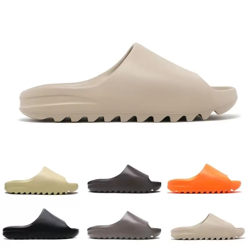 

2022 Men Women Sandals Slides Soot Pure Flat Beach Graffiti Bone Resin Desert Sand Designer Slippers Summer Fashion Earth Brown Fla xdw PgH, Pur