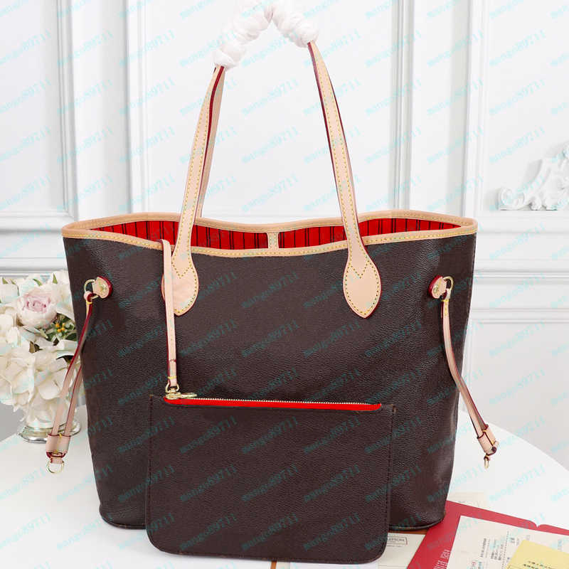 

Handbags Purses Genuine Leather Purse Tote Fashion Shoulder Serial Number Date Code Dust Bags Shopping Bag, Brown grid+pink