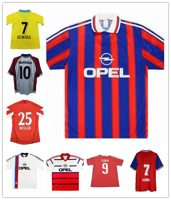 

91 93 95 97 98 99 BaYern retro soccer jersey 2000 2001 Matthaus muNich ELBER SCHOLL Top football kit shirt EFFENBERG KLINSMANN Vintage Class, 11