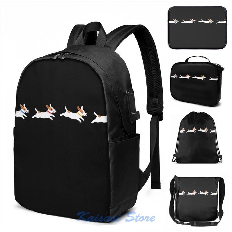 

Backpack Funny Graphic Print Cute Jack Russell Terrier USB Charge Men School Bags Women Bag Travel Laptop, Drawstring bag