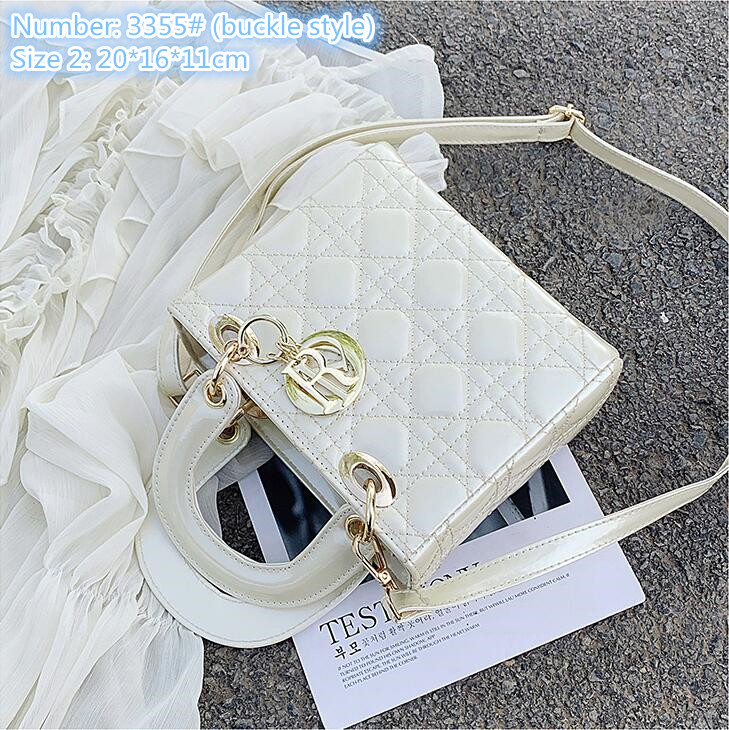 

Wholesale ladies shoulder bags sweet lady candy-colored patent leather fashion handbags street trend leather handbag small fresh fashionable tassel bag, Black2-3355# (buckle style)