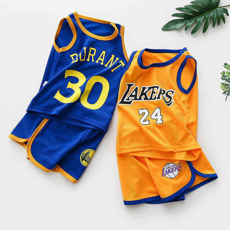 

Children's basketball suit men's and women's leisure sports short sleeve shorts summer Jersey set performance training, Black
