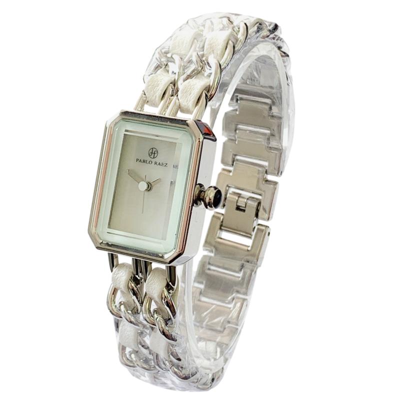 

Wristwatches PABLO RAEZ Christmas Gift Watches For Women Top Design Lady Gold Square Clock Mini Analog Quartz Unique Wristwatch, Yellow gold white