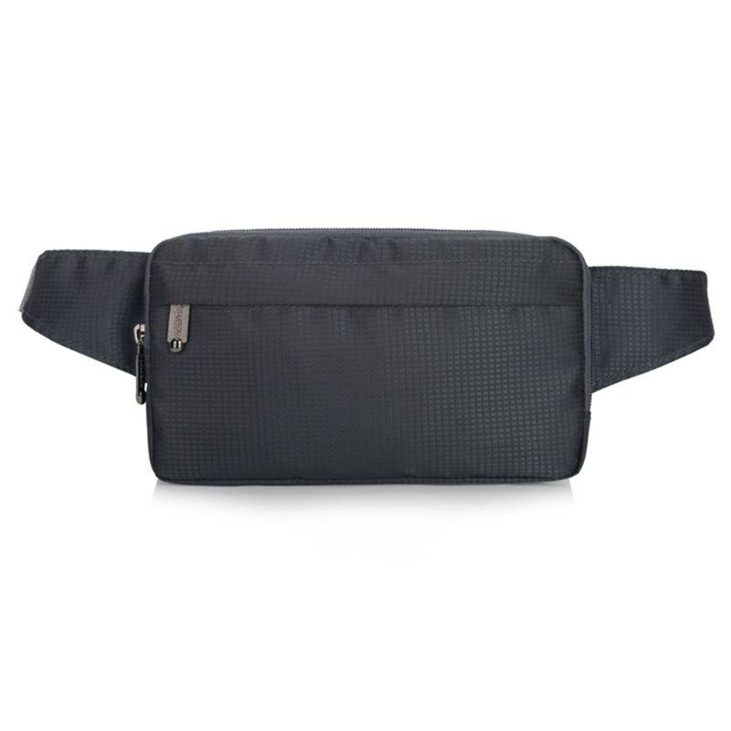 

Waist Bags Men Nylon Belt Bum Phone Pouch Fanny Pack Crossbody Shoulder Sport Zip BagWaist, Black