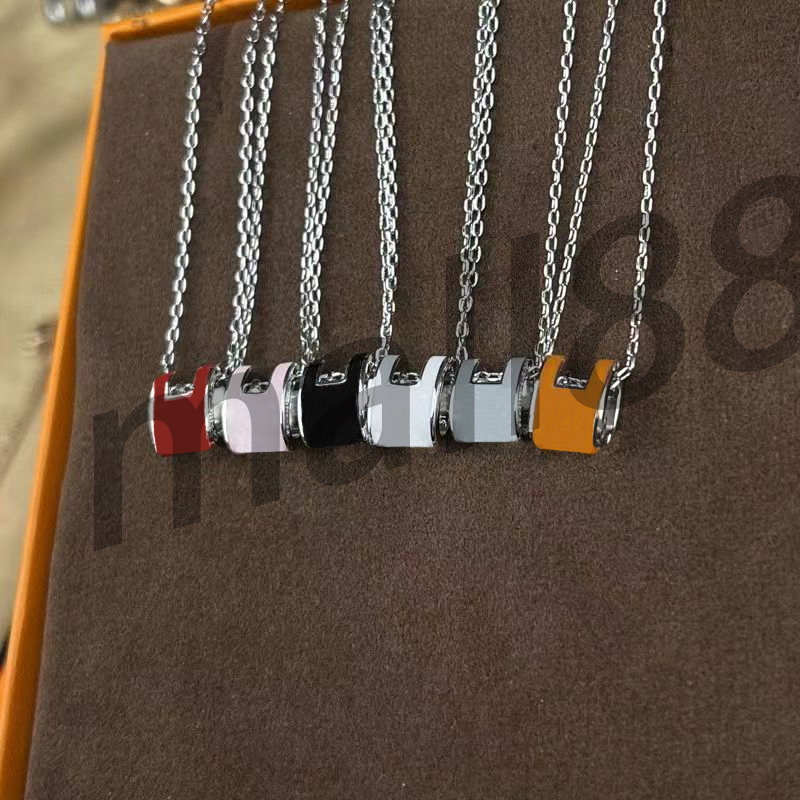 

fashion gold plated silver pendant necklace designer design locket necklaces chains for Man Woman clavicle choker Highly Quality jewelry Letter Link chain with box