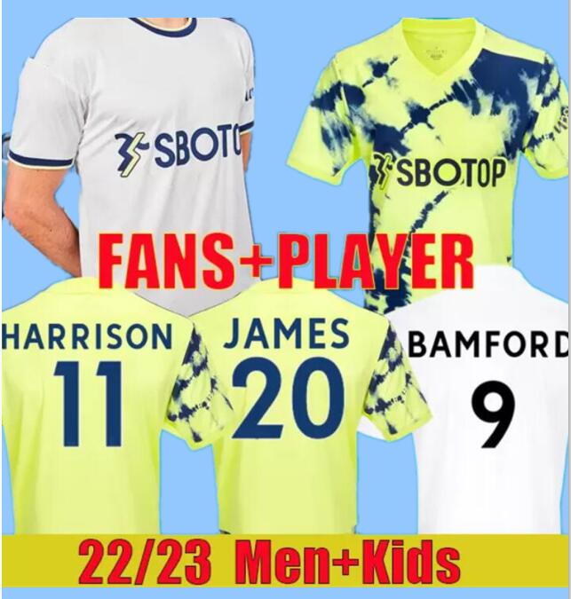 

22 23 BAMFORD Home away soccer jersey 2022 2023 football shirt FIRPO BAMFORD DIEGO RODRIGO Leeds men kids kits uniform Player version