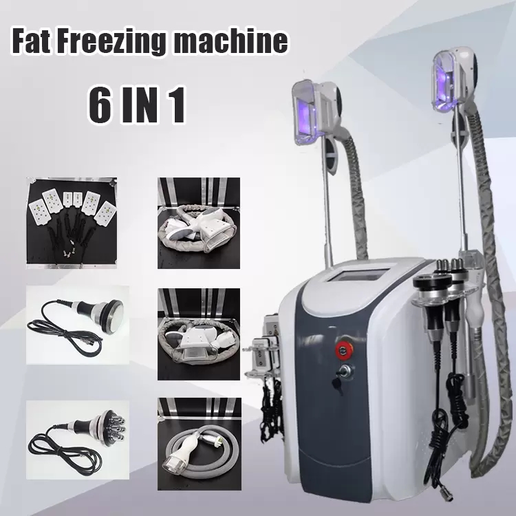 Cellulite Removal Cryolipolysis Equipment Fat Freeze Slimming Machine 3 cryo handles RF 40K Cavitation lipolaser pads for body slim cryotherapy tech