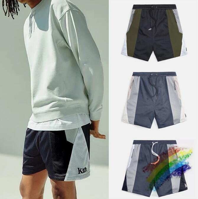 

Patchwork Mesh Shorts Men Women Best-Quality Zipper Pockets Shorts Breathable Breeches
