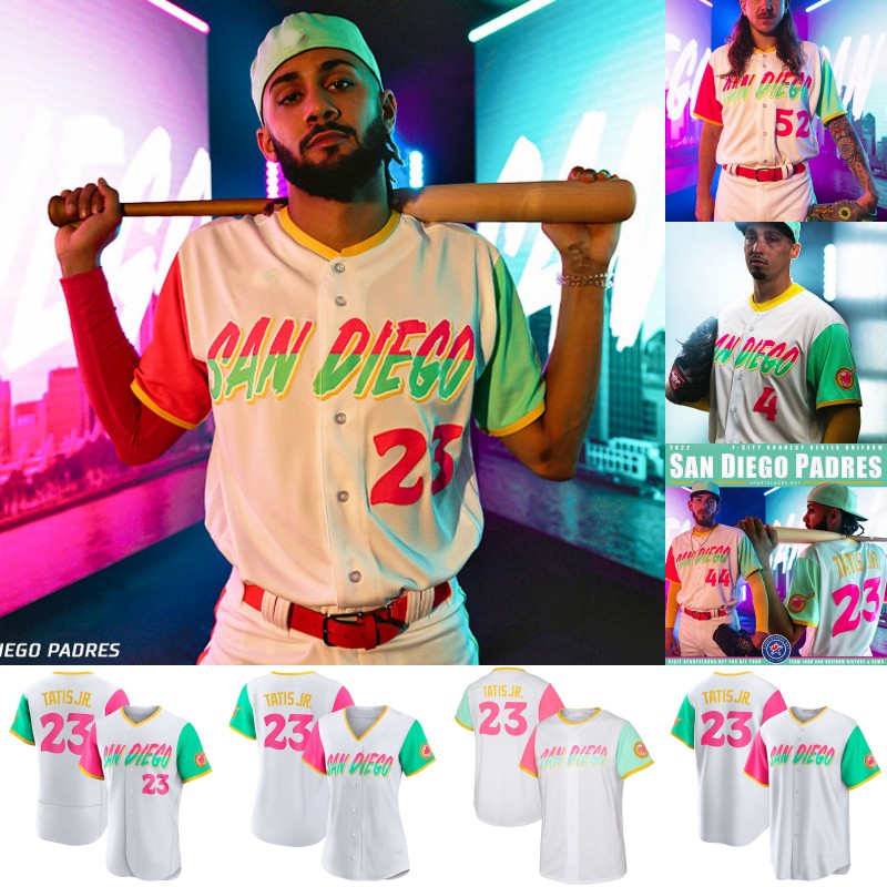 

San Diego Manny Machado Padres 2022 City Connect Jersey Fernando Tatis Jr. Jake Cronenworth Joe Musgrov Sean Manaea Mike Clevinger C.J. Abrams ROBINSON CANO, Youth reverse retro s-xl