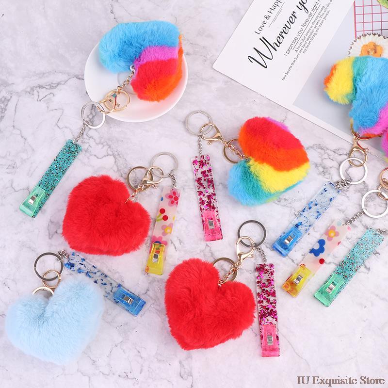 

Keychains Acrylic Grabber Keychain ATM Card Plastic Clip For Long NailKeychains