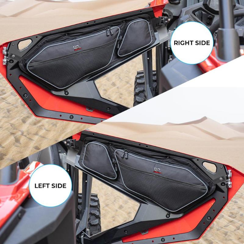 

Parts KEMIMOTO 2022 For Polaris RZR PRO XP 4 UTV Door Bags 1680D Side Storage Bag Knee Pad Passenger Driver Seat Black