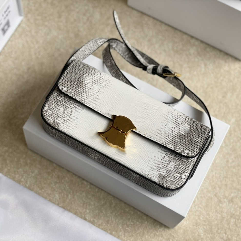 

Triomphe Crocodile Grain Bag Genuine Cowhide Leather Women Handbag Golden Chain Shopping Bags Lady Wallet Boutique S220115 sj, Blue;crocodile