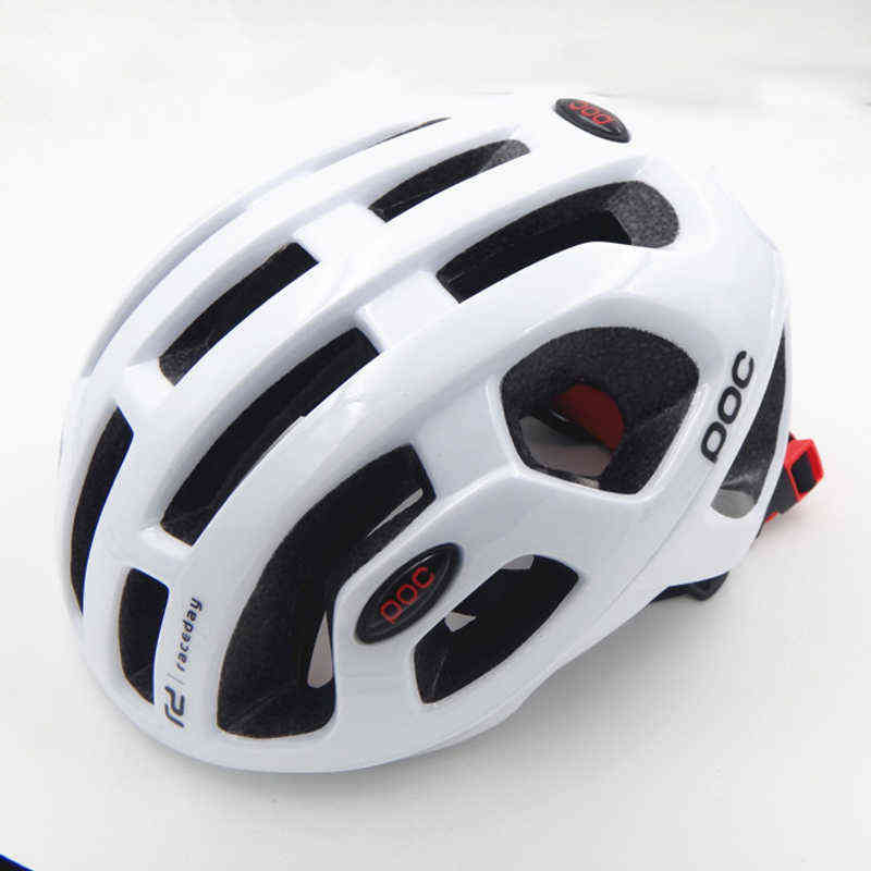 

POC Raceday Bicycle Helmet Ultralight Men Women MTB Road Bike Cycling Integrally-molded Comfort Safety EPS Mountain Helmet 50-61 H220423, Green