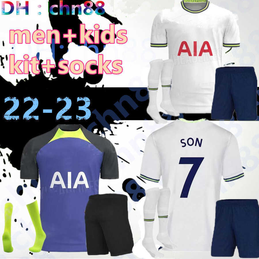 

22 23 KANE SON BERGWIJN Soccer Jerseys KULUSEVSKI HOJBJERG colorful Away 2022 2023 PERISIC Third 3rd ROMERO TOtten Football kit shirt purple customized, 22-23 away