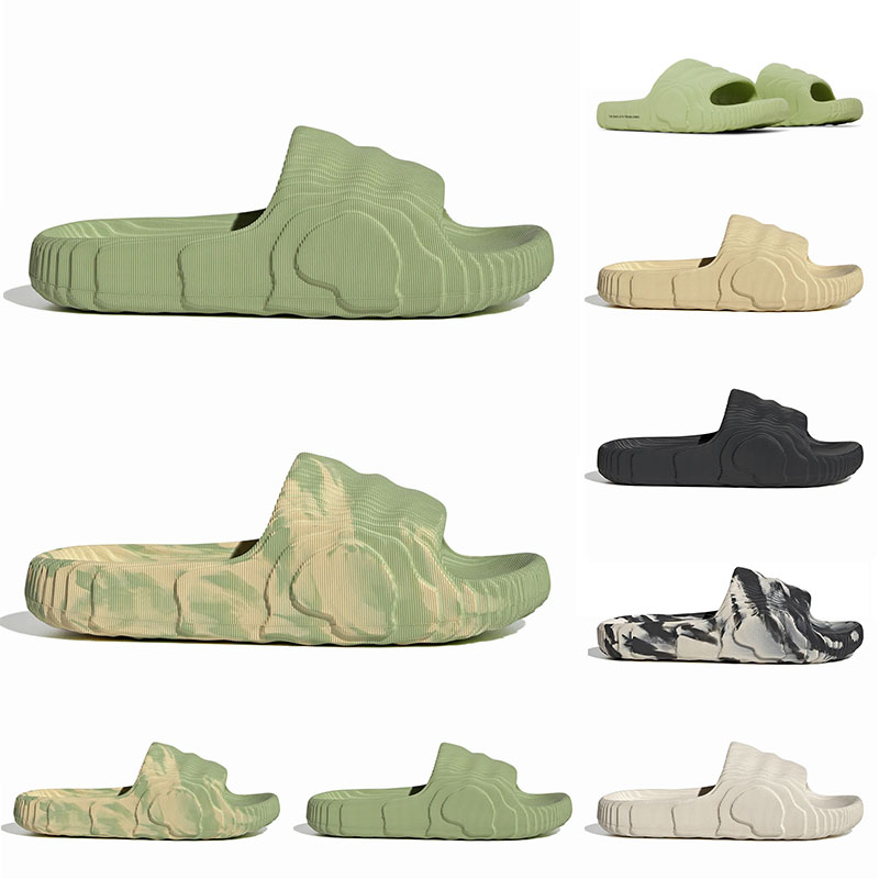 Adilette 22 Slides Men Femmes Designer Slippers Sandales de mode d'été Black Grey Desert Sand Magic Lime Enflame Mens Orange Mens Outdoor Houstoo