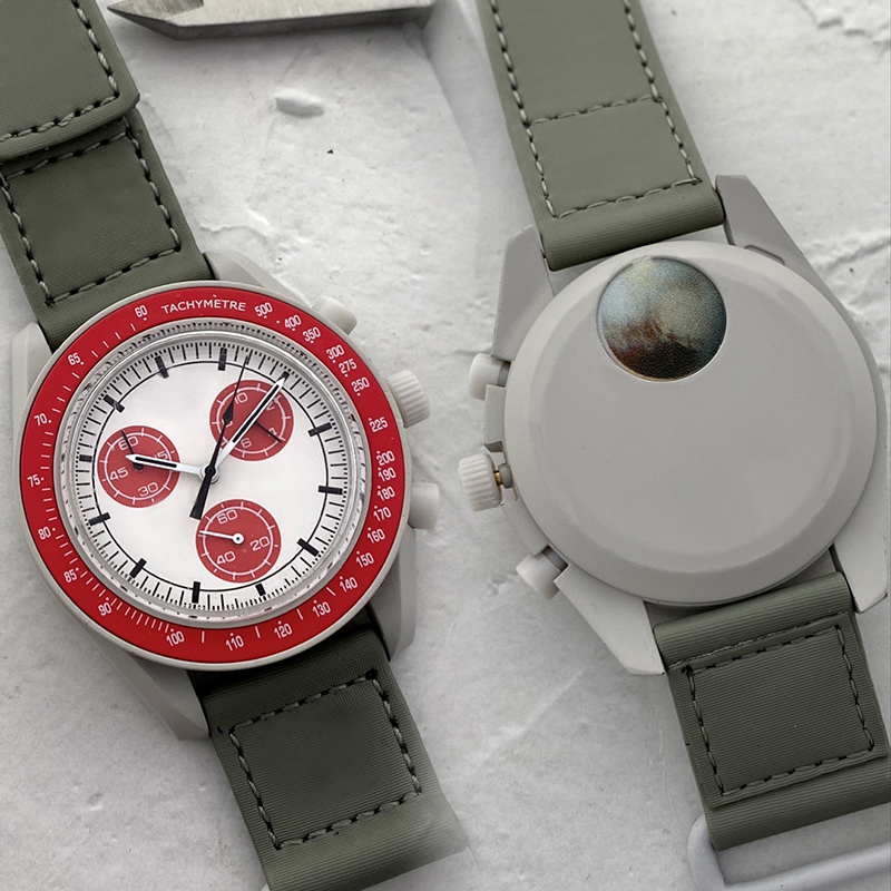 

Mens Watch Quartz Movement Watches 42mm Business Nylon Sports Wristwatches Classic Montre De Luxe Limited Edition Master Wristwatch, Color4