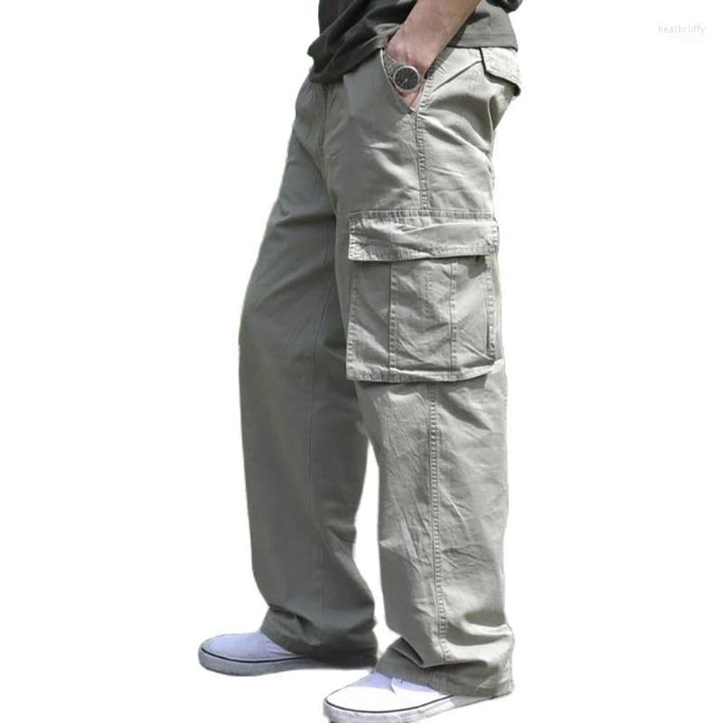 

Men's Pants Fashion Cargo Men Casual Loose Baggy Big Pockets Trousers Hiphop Harem Streetwear Elastic Waist ClothingMen's Heat22, 663 black