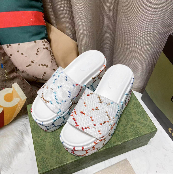 

Summer fashion casual slipper women thick-soled sandals outdoor high-heeled slippers canvas party sexy dress shoes size 35-43, 01