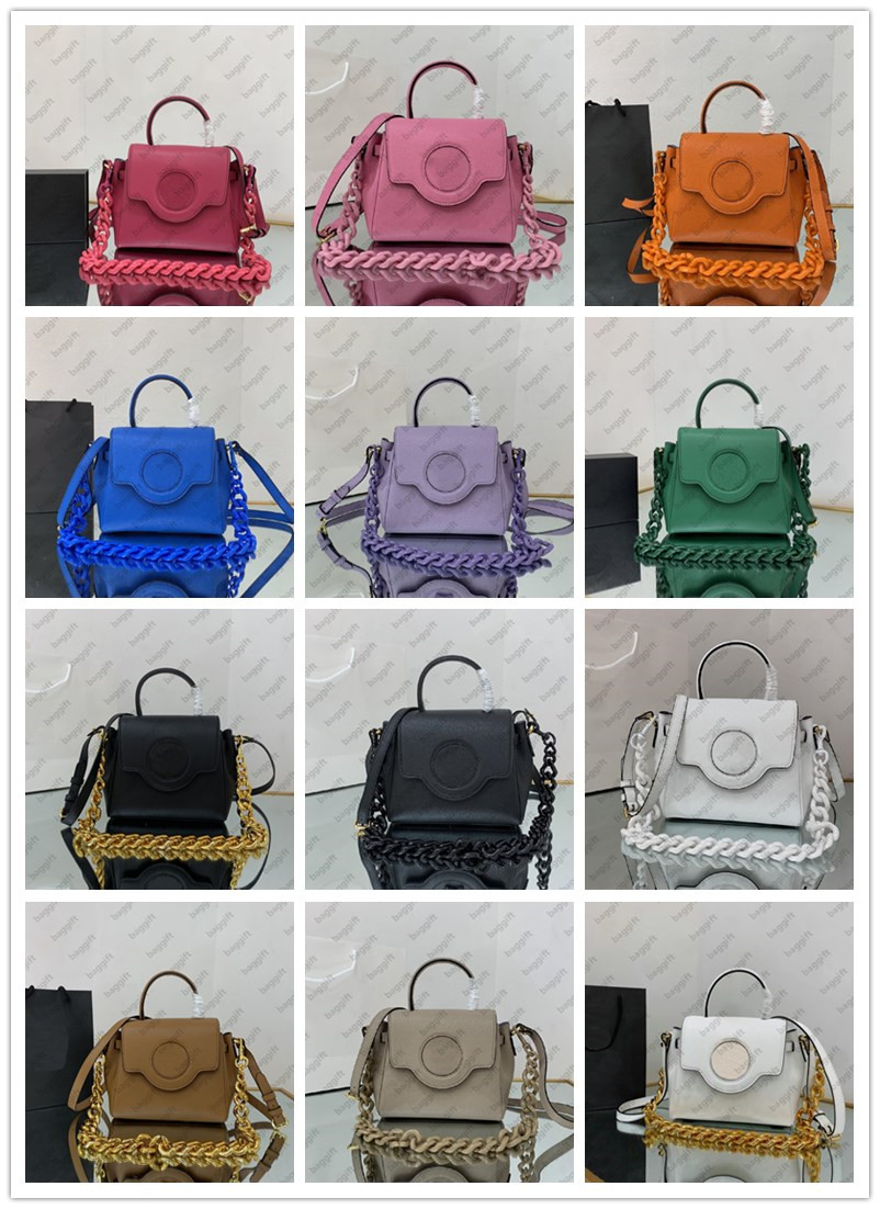 

Women's small PM LaMedusa DBF1040 Handle Bag Chain-link Plain Leather Designers Handbag Shoulder Cross body hobos Fashion Medusa Totes Ladies Flap, No bags;for balance fees.