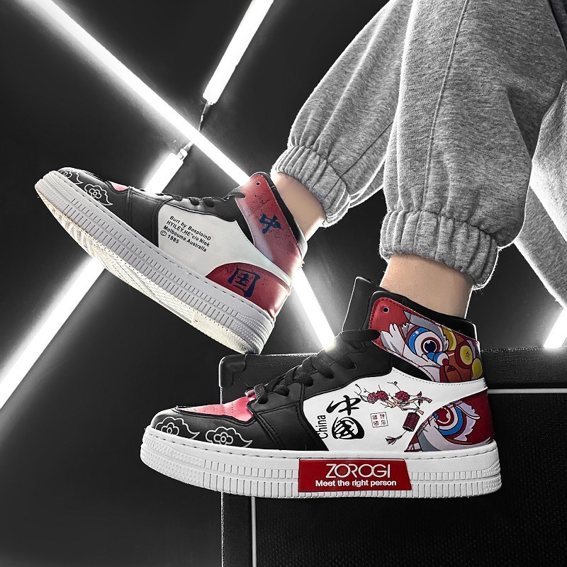 

Mens Youth Chinoiserie Skateboarding Shoes Fashion Spring Children Comfortable Sneakers Breathable Flat Couples Casual 220812, White