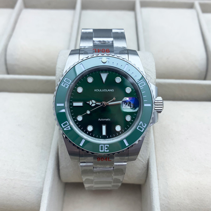 

41mm Men's Mechanical Watch Sapphire Glass Miyota8215 Movement Waterproof Luminous Luxury Brand Ceramic Bezel Green, Color 4