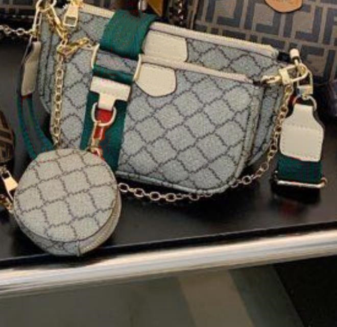 

Women's Handbags 3pcs/lot Shoulder Bags brand Messenger Bag zipper Fashion Luxurys Designers Bags leather wallet Cross body waist pack Full of sporty, Khaki 8060